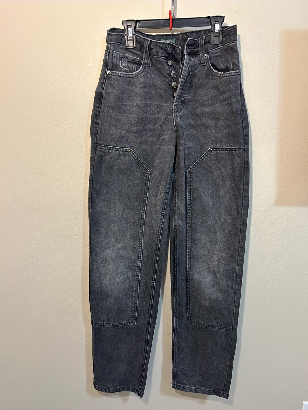wild fable Washed Black Straight-Leg Jeans